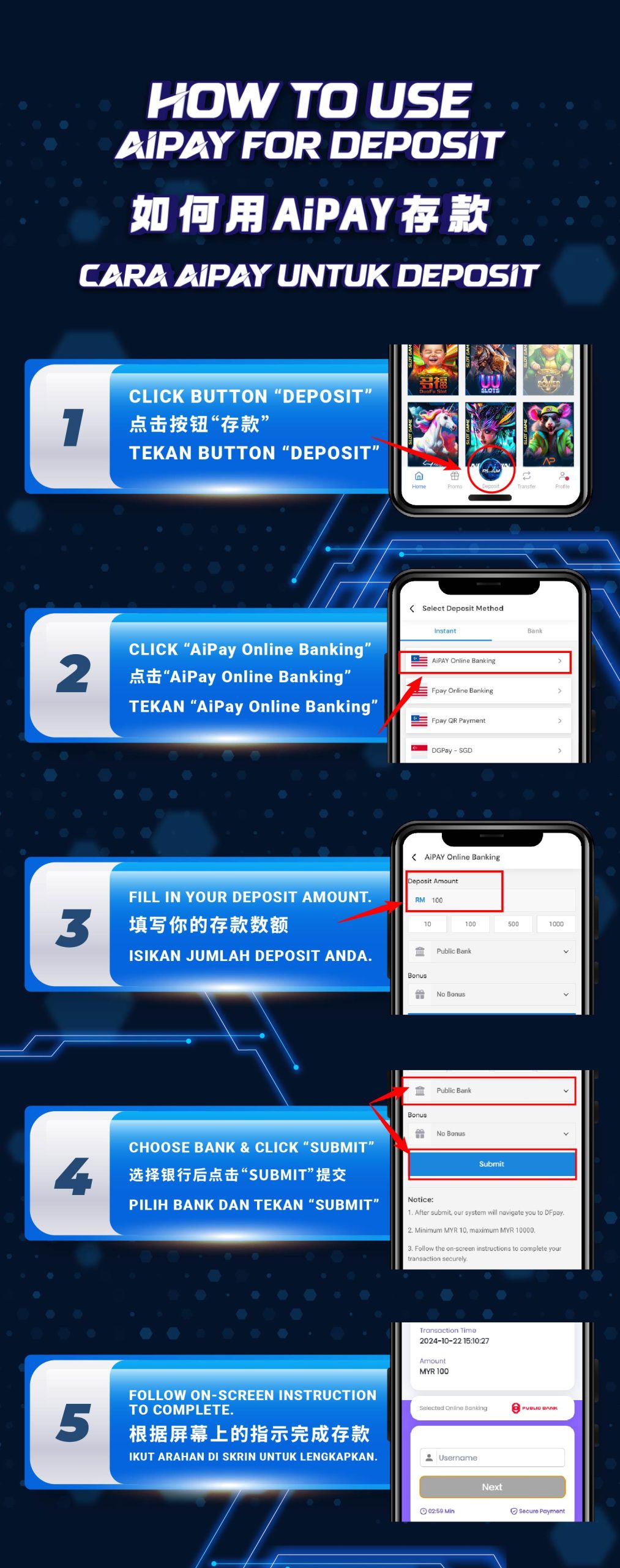 How to Deposit with AiPAY